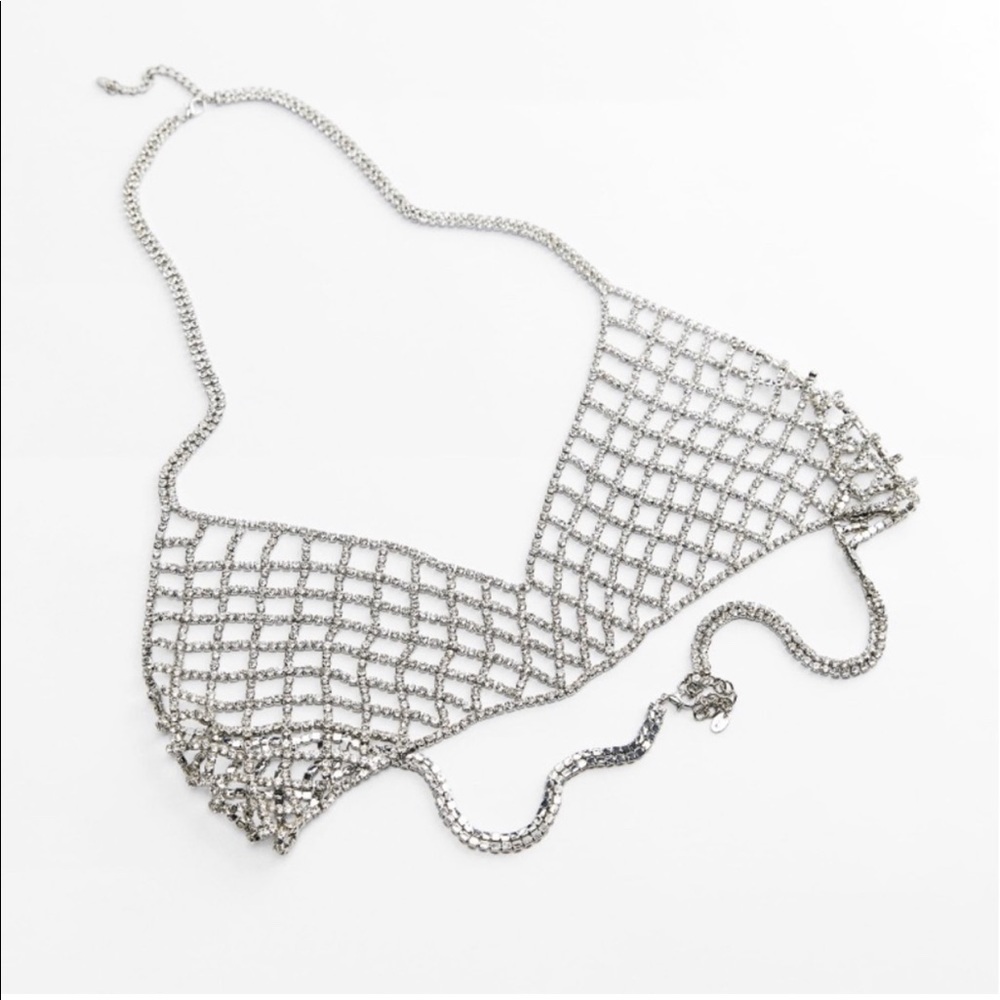 NWT Zara V-Neck Bralette Jewel Top - Picture 4 of 9